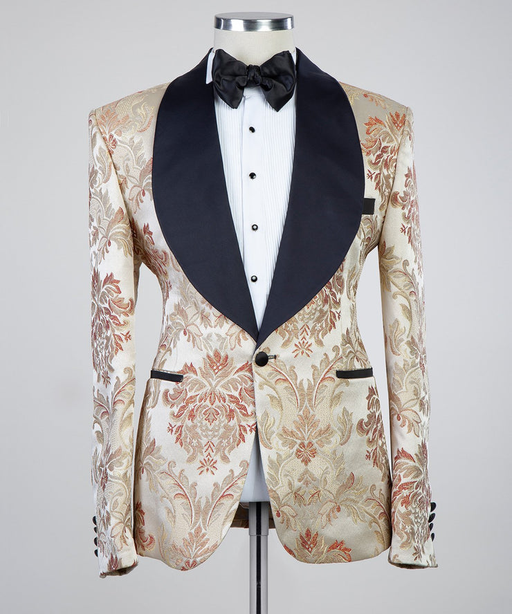 Royal Floral 2 Piece Tuxedo Suit