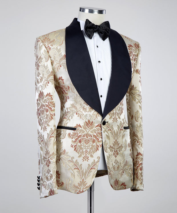 Royal Floral 2 Piece Tuxedo Suit