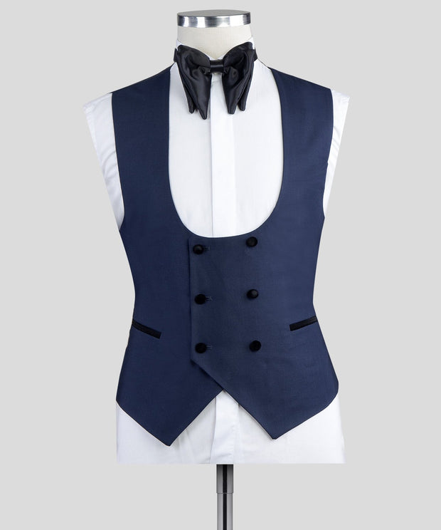 Plain Dark Blue 3 Piece Tuxedo