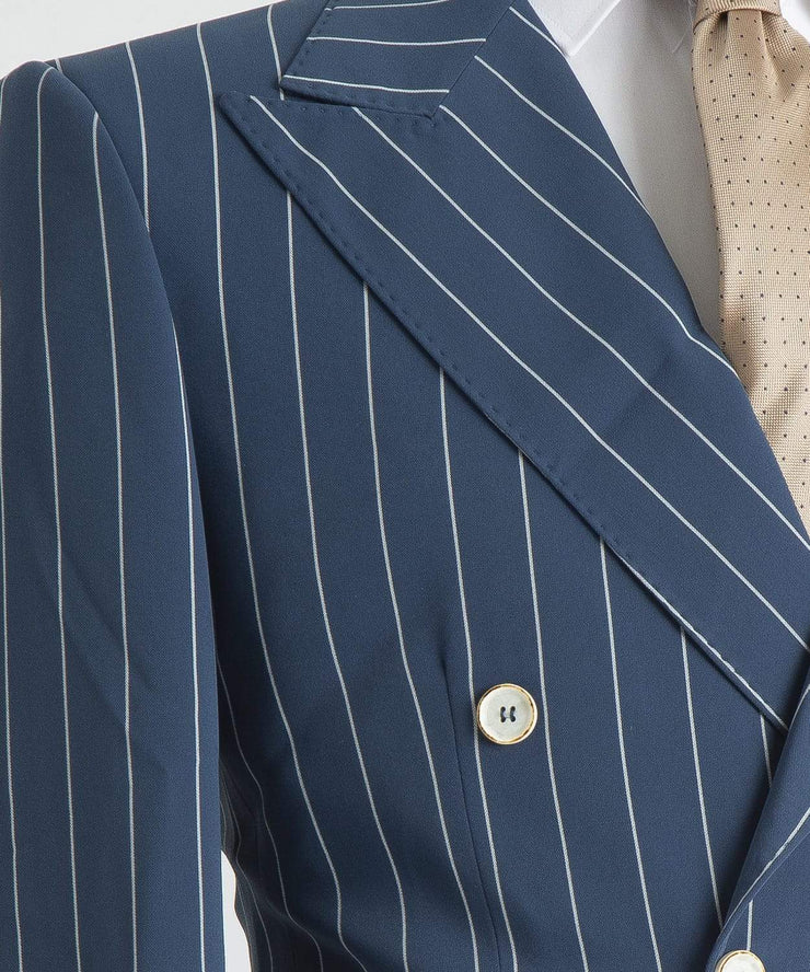 Blue Striped 2 Piece Luxury Suit