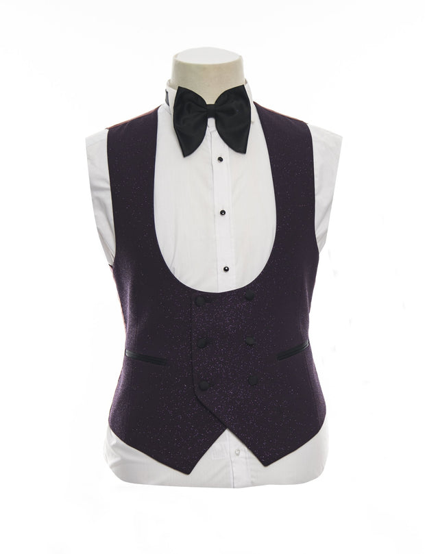 Purple Sparkle 3 Piece Tuxedo Suit