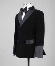 Velvet Silver Pointy 2 Piece Tuxedo