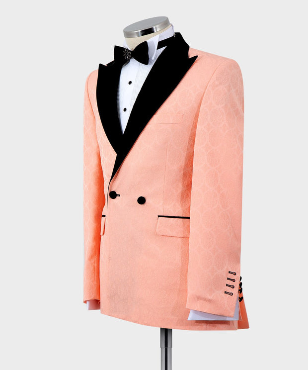 Extravagant Peach 2 Piece Tuxedo Suit