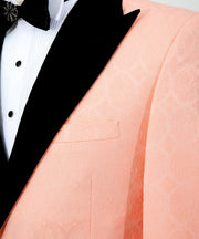 Extravagant Peach 2 Piece Tuxedo Suit