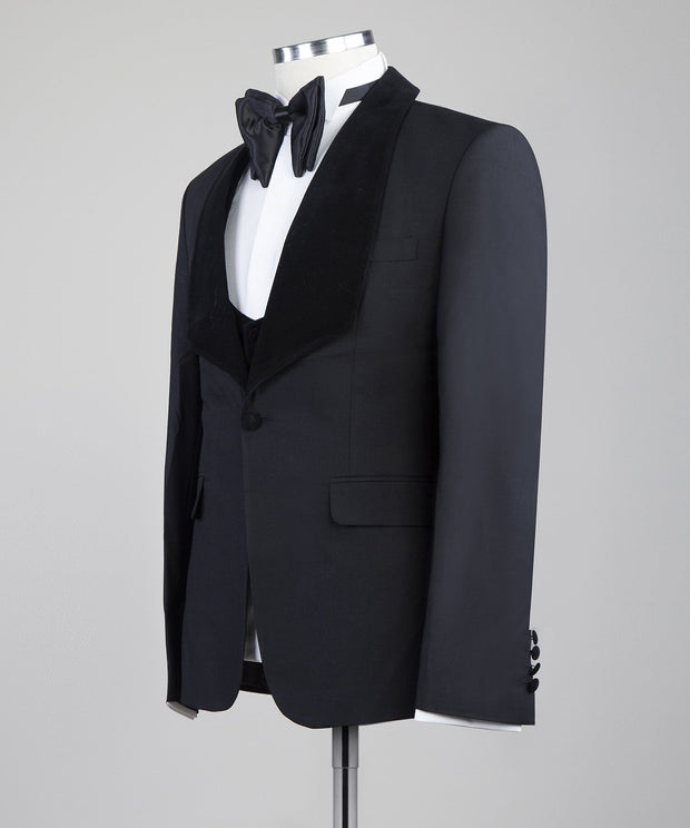 Velvet Lapel 3 Piece Tuxedo